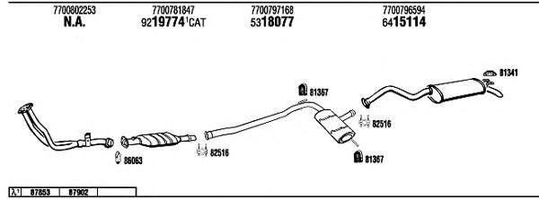WALKER RE72167 Exhaust System